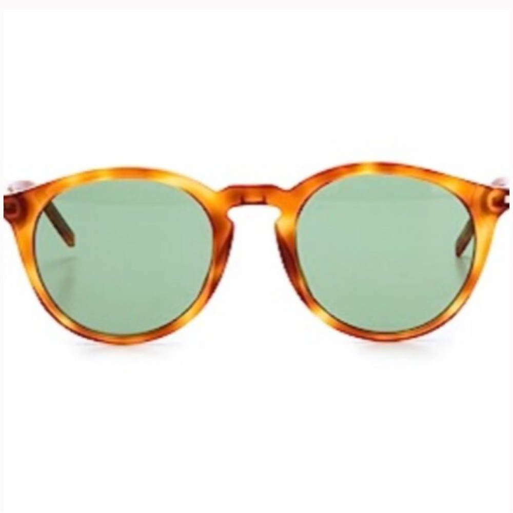 Saint Laurent Tortoise Shell Sunglasses with Havana Green Lenses - Picture 2 of 10
